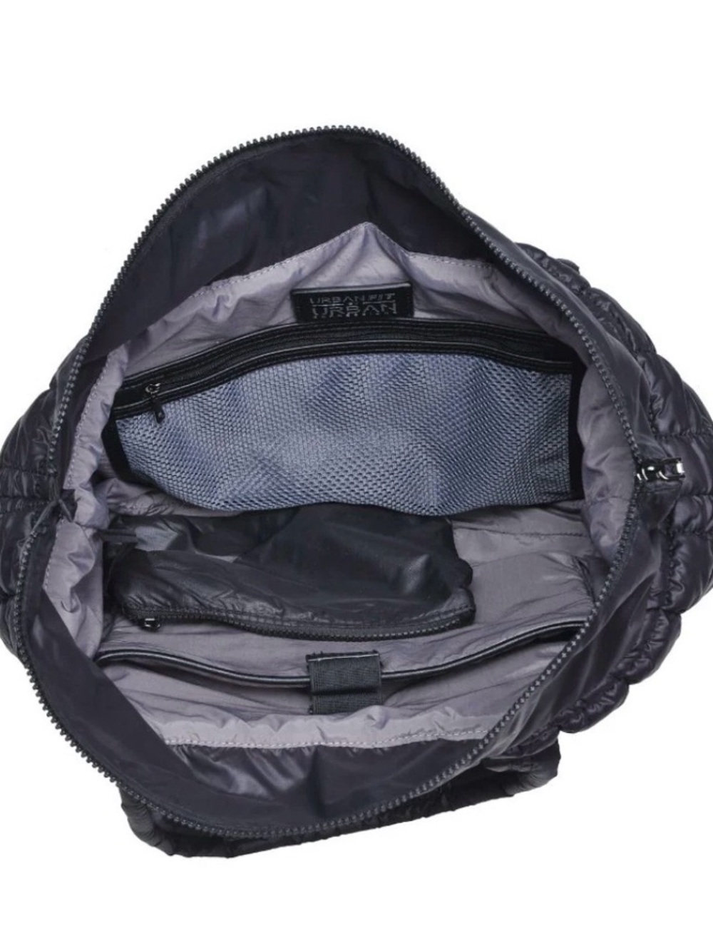 Urban Expressions Black Quilted Puffer Tote - Picture 6 of 11
